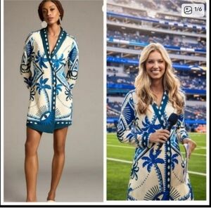 FARM Rio Long Sleeve Blazer Minidress